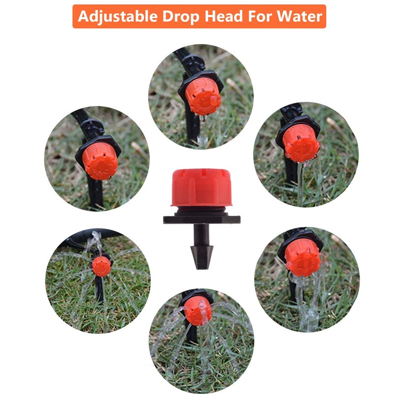 MSDADA Drip Irrigation System Kit, Automatic Plant Watering System 1/4" Blank Distribution Tubing Hose Kit, DIY Adjustable Nozzle Emitters for Plant, Garden, Greenhouse, Patio, Flower Bed, Lawn (81ft) - Image 4